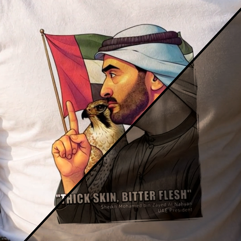 MBZ Stoic Quote UV-Activated Color-Change Tee