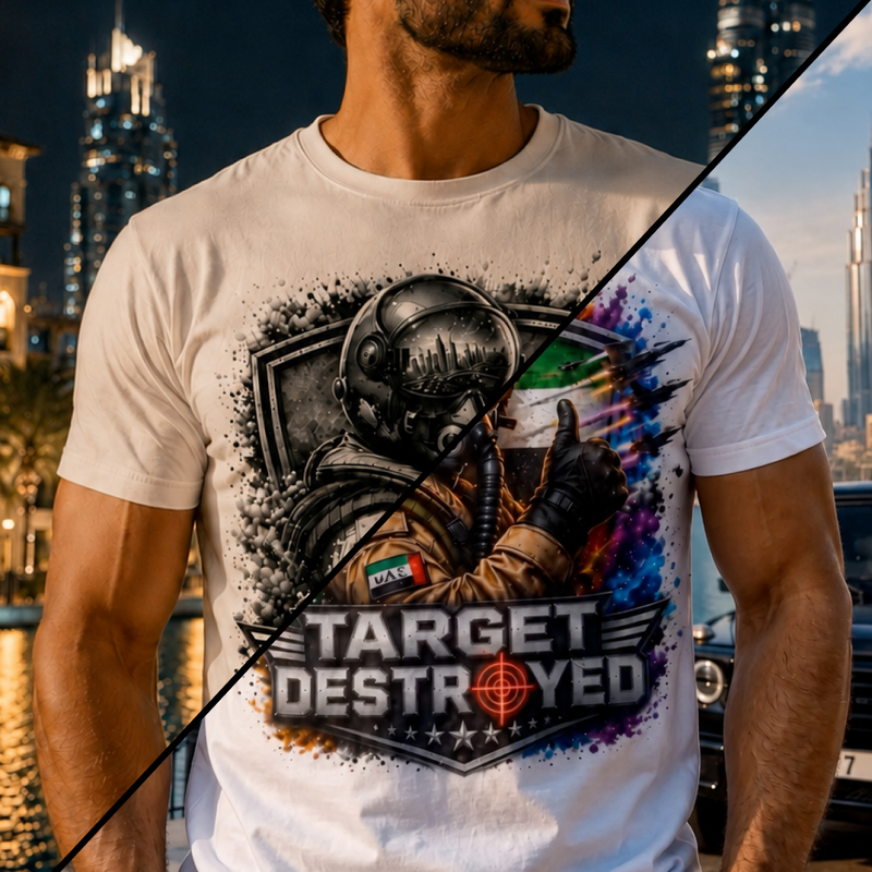 Target Destroyed UV-Activated Color-Change Tee